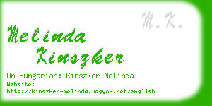 melinda kinszker business card